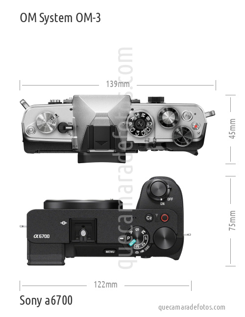 OM System OM-3 vs Sony a6700